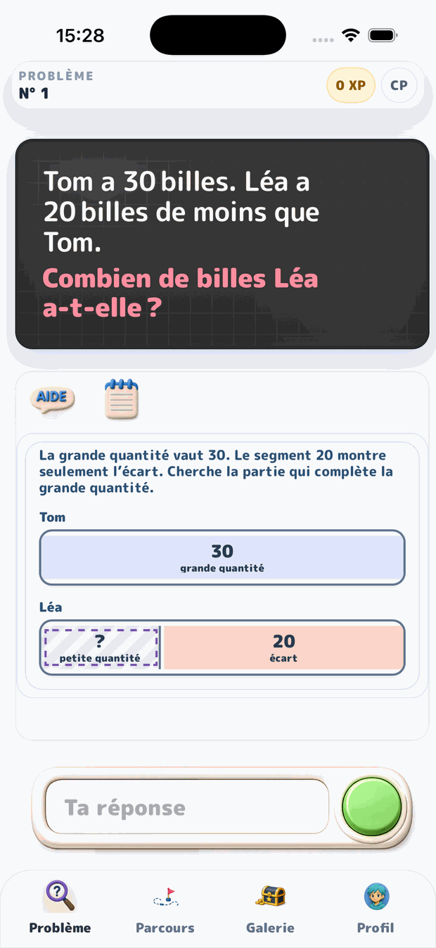 Résolution d'un problème avec aide visuelle sur iPhone